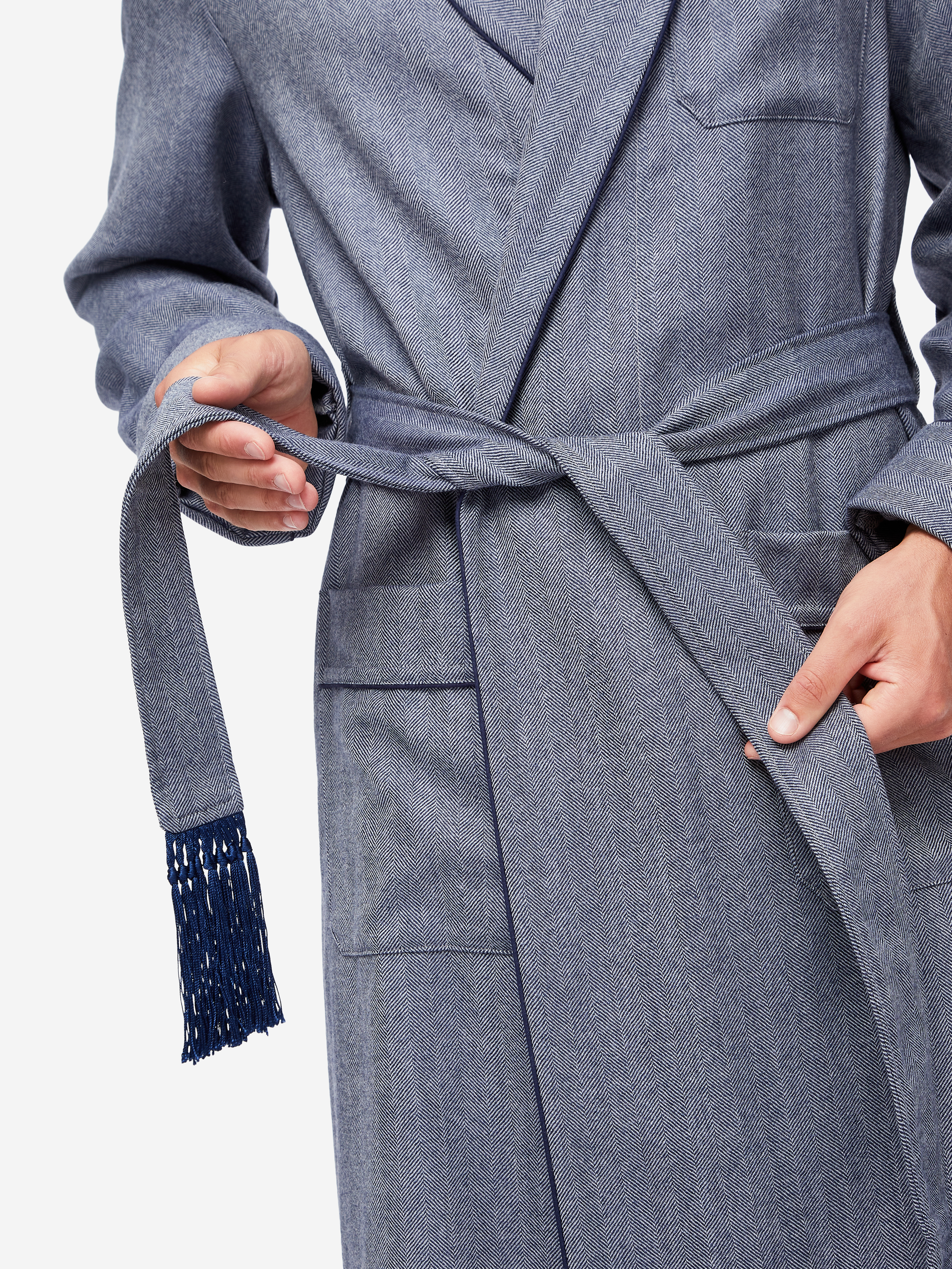 Waffled dressing gown - Beige - Men | H&M IN